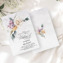 Waterverf Bloemen Roos Witte Paarse textuur