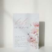 Waterverf Bloemen Roze Baby Meisje Baby shower Kaart