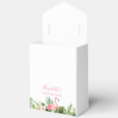 Waterverf Bloemen Roze Flamingo Douche Boog Bedankdoosjes (Open)