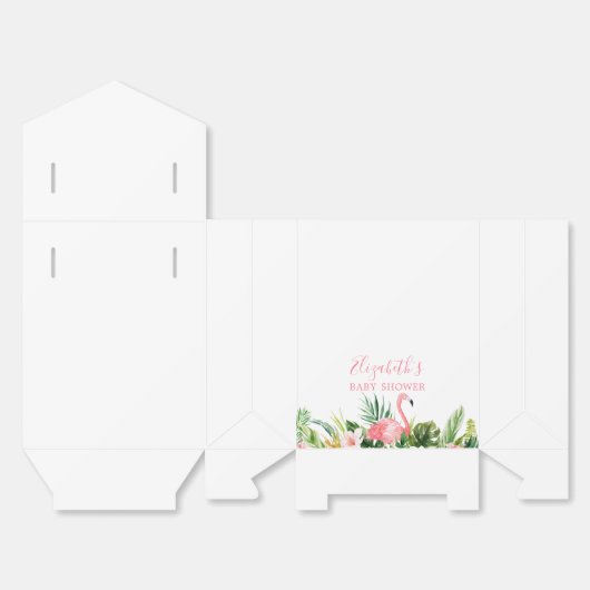 Waterverf Bloemen Roze Flamingo Douche Boog Bedankdoosjes (Ongevouwen)