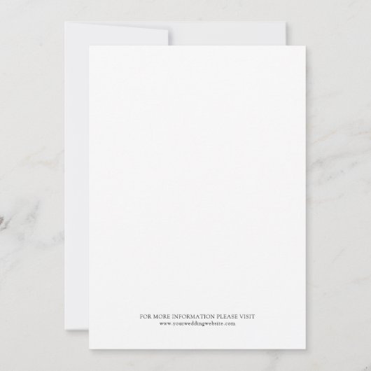 Waterverf Bloemen Roze Grijs Anemone Bruiloft Kaart (Achterkant)