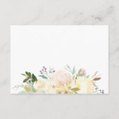 Waterverf Bloemen Roze Ivoor Bruiloft DETAILS Informatiekaartje (Achterkant)