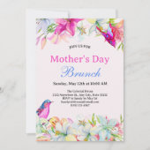 Waterverf Bloemen Roze Moederdag Brunch Kaart (Voorkant)