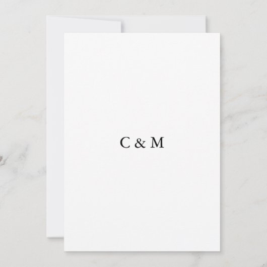 Waterverf Bloemen Roze Rose Flowers Bruiloft Kaart (Achterkant)