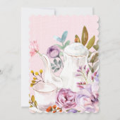 Waterverf Bloemen Roze Tuin Thee Party Verjaardag Kaart (Achterkant)