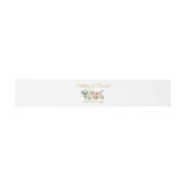 Waterverf Bloemen Roze Wit Goud Bruiloft Uitnodigingen Wikkel (Vlak)