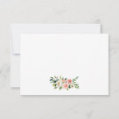 Waterverf Bloemen Roze Zilver RSVP Bruiloft (Achterkant)