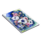 Waterverf bloemen rozen analoge illustratiestroom notitieboek (Rechterzijde)