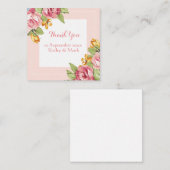 Waterverf Bloemen Rozen Dank u Notitiekaartje (Voorkant / Achterkant)