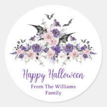 waterverf Bloemen rozen Happy Halloween Party