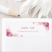 Waterverf bloemen Rozen Modern handschrift Etiket (Insitu)