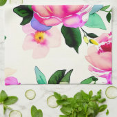 waterverf bloemen rozen theedoek (Gevouwen)