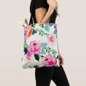 waterverf bloemen rozen tote bag (Dichtbij)