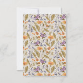 Waterverf Bloemen - RSVP kaart (Achterkant)