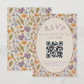Waterverf Bloemen - RSVP kaart (Voorkant / Achterkant)