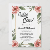 Waterverf Bloemen Rustiek Boho Wild Een Verjaardag Kaart (Voorkant)