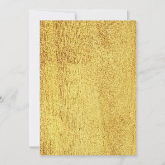 Waterverf Bloemen Rustiek Goud Vriendelijke bruilo Kaart (Achterkant)