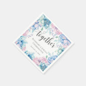 Waterverf Bloemen & Rustiek Hout Boerderij Bruilof Servet (Hoek)