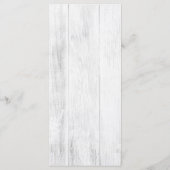 Waterverf Bloemen & Rustiek Hout Boerderij Diner Menu (Achterkant)