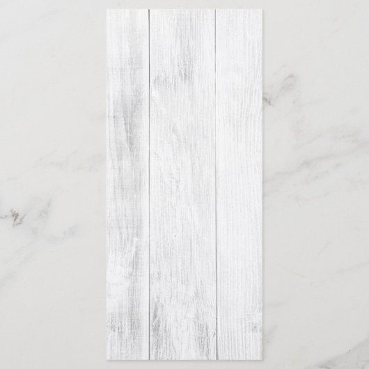 Waterverf Bloemen & Rustiek Hout Boerderij Diner Menu (Achterkant)