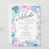 Waterverf Bloemen & Rustiek Hout Boerderij Verjaar Kaart (Voorkant)