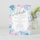 Waterverf Bloemen & Rustiek Hout Boerderij Verjaar Kaart (Staand voorkant)