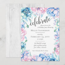 Waterverf Bloemen & Rustiek Hout Boerderij Verjaar