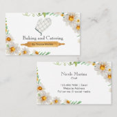 Waterverf Bloemen Rustieke Bakken Catering Visitekaartje (Voorkant / Achterkant)