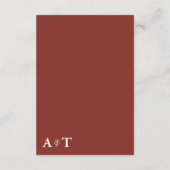 Waterverf Bloemen Rustieke Herfst Warm Herfst Huwe Informatiekaartje (Achterkant)