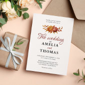 Waterverf Bloemen Rustieke Herfst Warm Herfst Huwe Kaart