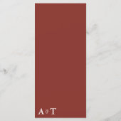 Waterverf Bloemen Rustieke Herfst Warm Herfst Huwe Menu (Achterkant)