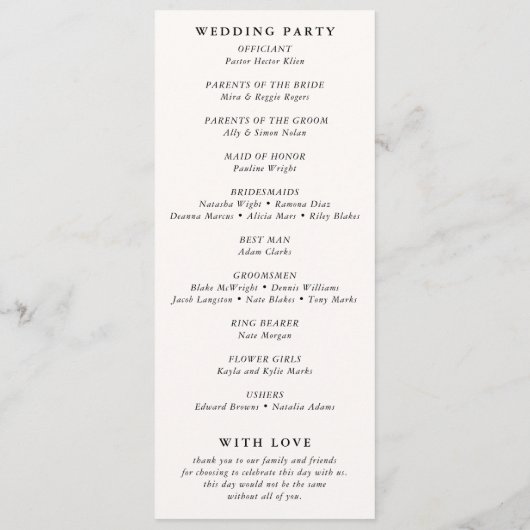 Waterverf Bloemen Rustieke Herfst Warm Herfst Huwe Programmakaart (Achterkant)