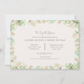 Waterverf Bloemen Rustieke Huwelijksrepetitie Kaart (Voorkant)