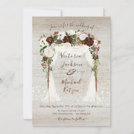 Waterverf Bloemen Rustieke Schuur Hout Luifel Brui Kaart