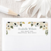 Waterverf Bloemen Sage Ivoor Bloemen Etiket (Insitu)