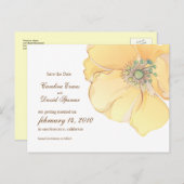 Waterverf Bloemen Save the Date Briefkaart (Voorkant / Achterkant)