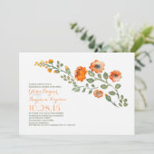 Waterverf bloemen-schattig bloemenrepetitiediner kaart (Staand voorkant)