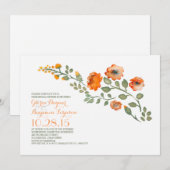 Waterverf bloemen-schattig bloemenrepetitiediner kaart (Voorkant / Achterkant)