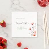 Waterverf Bloemen Schattige Vrijgezellenfeest Servet (Insitu)