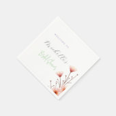 Waterverf Bloemen Schattige Vrijgezellenfeest Servet (Hoek)