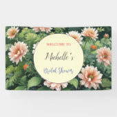 Waterverf Bloemen Schattige Vrijgezellenfeest Spandoek (Horizontaal)