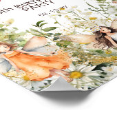 Waterverf Bloemen Schattigee feeën Party Welkomstb Poster (Hoek)