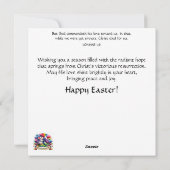 Waterverf Bloemen Schattigee Muis op slak Pasen Feestdagenkaart (Achterkant)