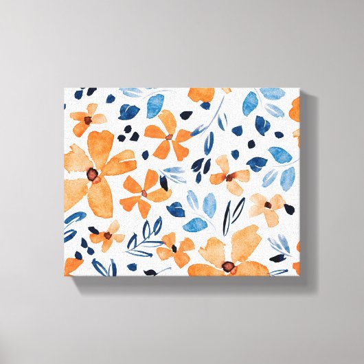 Waterverf bloemen schilderen canvas afdruk (Voorkant)