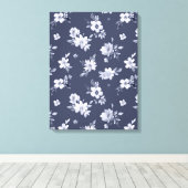 Waterverf bloemen schilderen canvas afdruk (Insitu (Houten vloer))