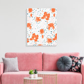 Waterverf bloemen schilderen canvas afdruk (Insitu (Woonkamer))