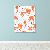 Waterverf bloemen schilderen canvas afdruk (Insitu (Houten vloer))