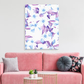 Waterverf bloemen schilderen canvas afdruk (Insitu (Woonkamer))