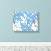 Waterverf bloemen schilderen canvas afdruk (Insitu (Houten vloer))