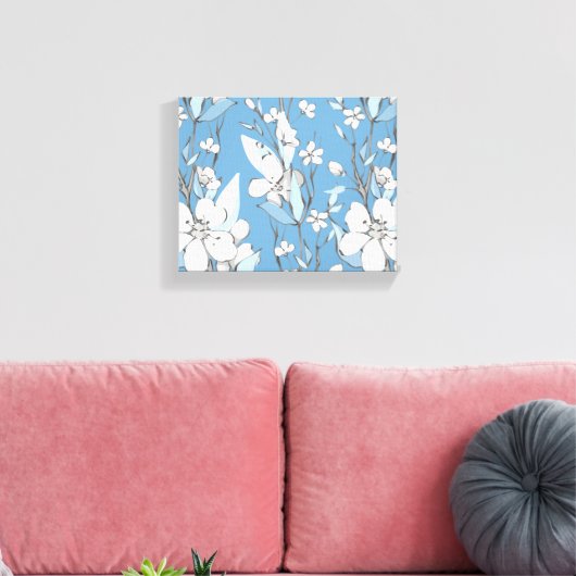 Waterverf bloemen schilderen canvas afdruk (Insitu (Woonkamer))